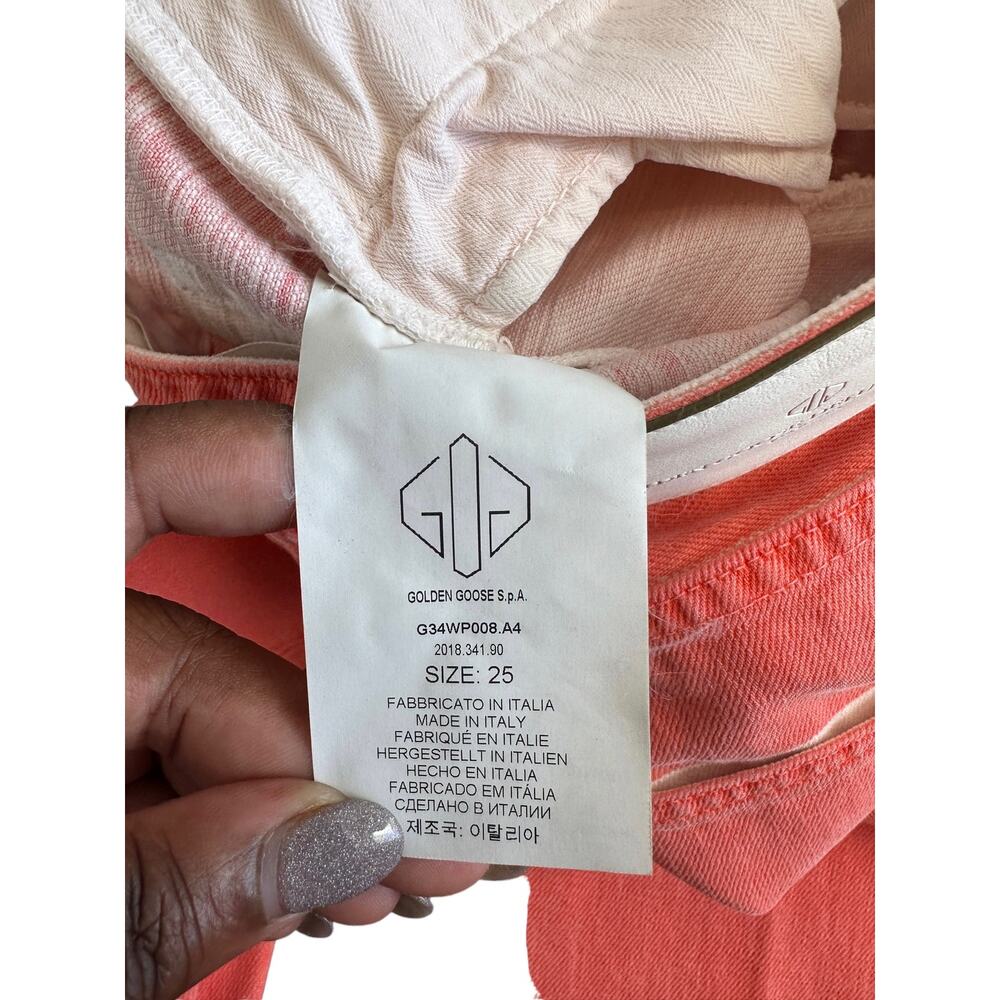 Golden Goose Deluxe Brand Coral Cotton Skinny Leg Jeans Size 25 - Picture 2 of 16